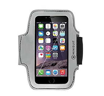 Minisuit SPORTY Armband   Key Holder for Apple iPhone 6, 6S (4.7") Gray Reflective