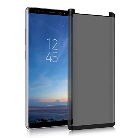 Galaxy Note 8 Screen Protector, Guards Note 8 Privacy Tempered Glass Anti-Spy [3D Curved][Case Friendly] [9H Hardness ] Screen Protector Shield for Samsung Galaxy Note 8 (Black)