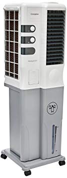 Crompton Mystique Dlx 34 Ltrs Tower Air Cooler (White-Grey)