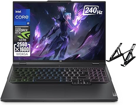 Lenovo 2023 Newest Legion Pro 5i Gaming Laptop, 16" 240Hz WQXGA Display, Intel Core i9-13900HX, RTX 4070, 64GB DDR5 RAM, 2TB SSD, Wi-Fi 6E, Backlit Keyboard, Windows 11 Home, with Laptop Stand