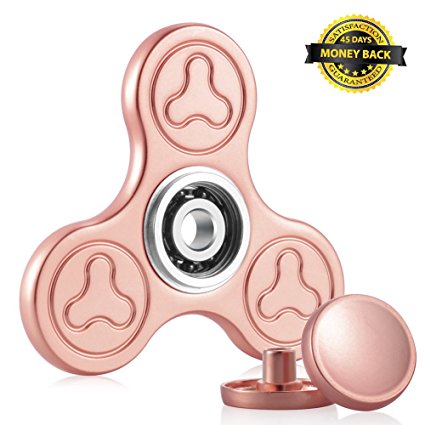 Zeato Zinc-alloy Spinner Fidget Hand Toy Anti-anxiety EDC Focus Toy Ultra Durable High Speed with Hybrid Ceramic Bearing, Stress Reducer Relieves ADHD, Anxiety and Boredom 1-3 Min Spins