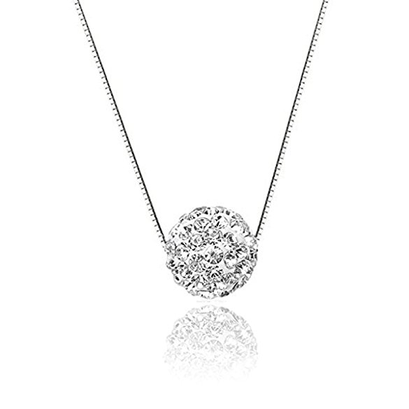 Cat Eye Jewels Genuine S925 Sterling Silver Shambhala Mini Diamond Pendant Necklace 16" Chain with 5cm Extension Chain