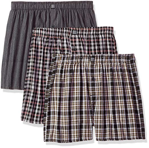 Geoffrey Beene Men's 3 Pack Soft Finish Assorted Boxers