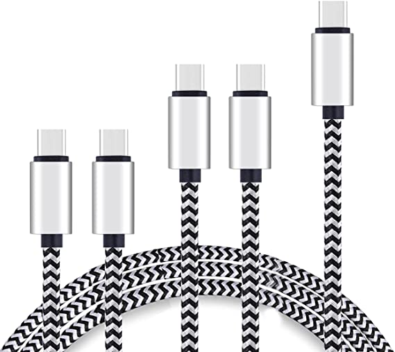 Ailun USB C to USB C Cable 5Pack 3ft2 6ft2 10ft1 High Durability 3A USB Type C Devices Charging for Galaxy s20, s20  S20Ultra S10 S8 S9 Plus Matebook MacBook iPad Pro 2018 and More