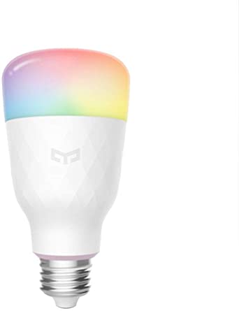 Yeelight 1S WiFi Light Bulb,16 Million Colors Music Sync 8.5W RGB Dimmable 800lm E27 White Light Compatible LED Bulb