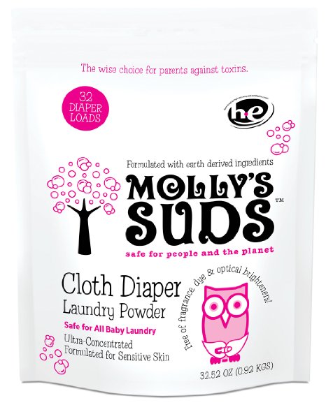 Molly's Suds Cloth Diaper Laundry Powder 32 loads- Perfect for Baby Laundry, All Natural, Free of Parabens and Harsh Chemicals