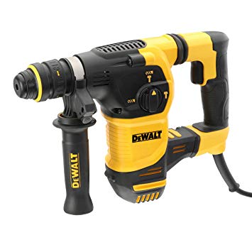 DEWALT D25334K-240V Brushless SDS Plus Rotary Hammer Drill with QCC, 240 V, Yellow/Black, 30 mm