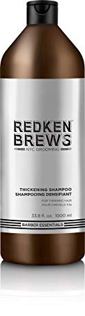Redken Brews Thickening Shampoo For Men, For Fine, Thin, or Thinning Hair, 33.8 Fl Oz.
