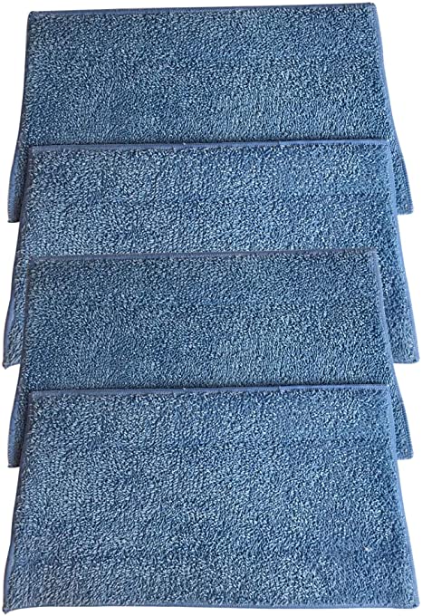 Crucial Vacuum Replacement Mop Pads - Compatible with Euroflex - Fits Euroflex EZ1 Monster Microfiber Steam Pads - Washable, Reusable Part, Models for Home, Office Universal Use - Easy Clean (4 Pack)