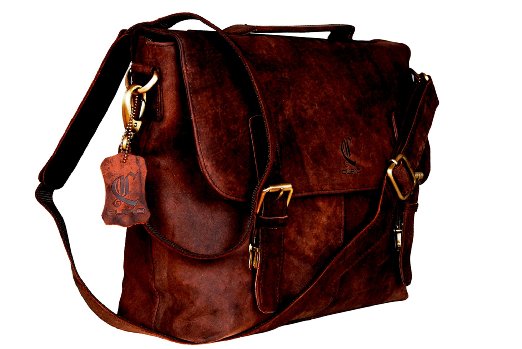 Cuero Handmade Leather Messenger Bag Vintage Style Genuine Leather Satchel Shoulder Business Office Smart Casual College Unisex Bag