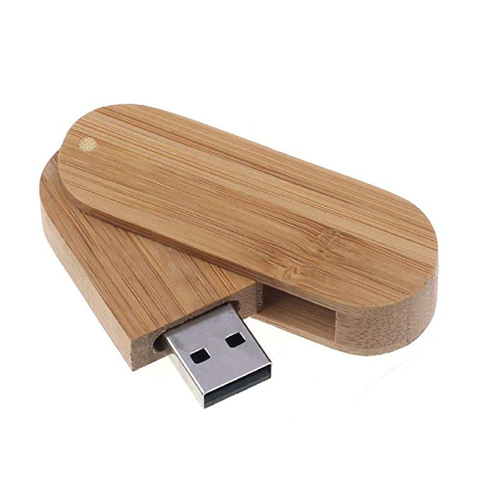 TOOGOO(R) Rotating wooden USB 2.0 16GB Flash Storage High-speed Memory Stick