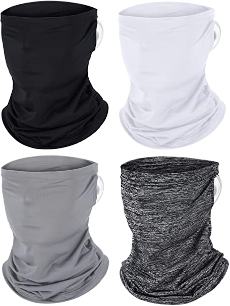 Ear Hanging Neck Gaiter Face Cover Motorcycle Bandana Sun UV Protection Balaclava Head Wrap Scarf