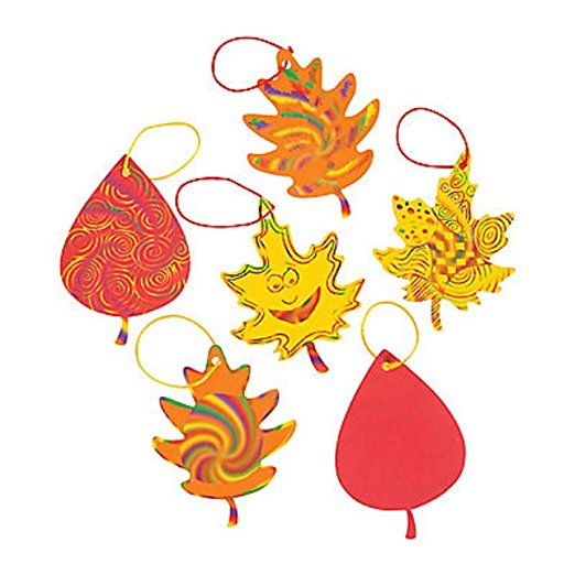 Colorful Magic Color Scratch Fall Leaves - Crafts for Kids & Magic Scratch