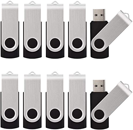 KALSAN 10 Pack 8GB USB Flah Drive USB 2.0 USB Memory Stick-Black
