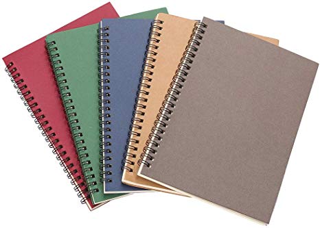 Rocutus 5pcs Colorful Spiral Notebook Student Small Study Book Spiral Notebook Office Simple Working Book Diary Notebook