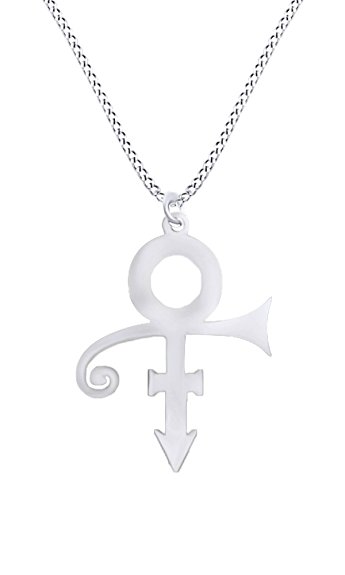 Minimalist Peace Prince Singer Artist Symbol Pendant Necklace In 14K Gold Over Sterling Silver