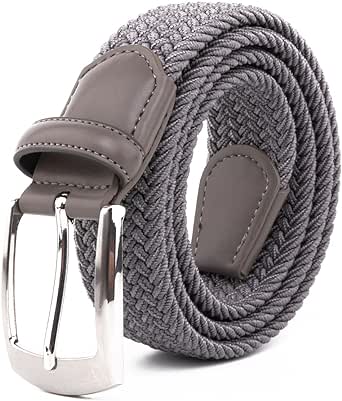 Canvas Elastic Fabric Woven Stretch Braided Belts for Men Women Junior with Multicolored/Full Sizes