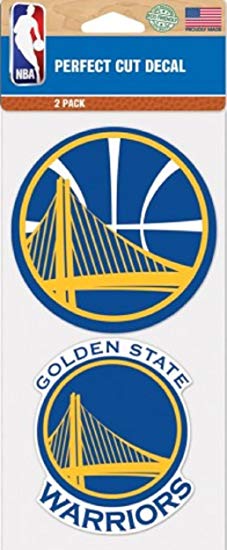 Patch Collection Golden State Warriors NBA Logo 2-Pack Perfect Cut Decal 4 x 8