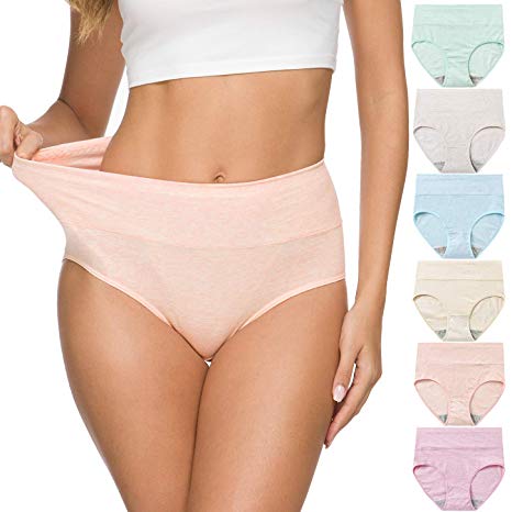 ALTHEANRAY Womens Underwear Cotton Briefs - High Waist Tummy Control Panties for Women Postpartum Underwear Soft