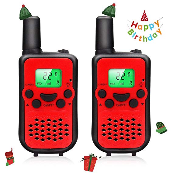 Camkiy Walkie Talkies for Kids Age 3-10, 5KM Long Distance Walky Talky with 312 Group Channels, VOX Hands-Free and Crystal Sound