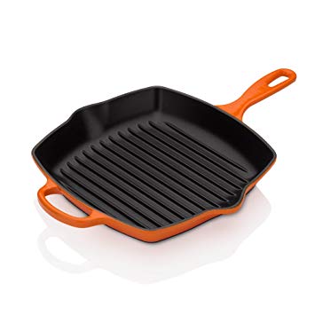 Le Creuset Signature Cast Iron Square Grillit, 26 cm - Volcanic