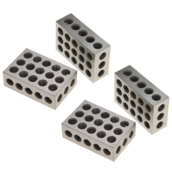 Anytime Tools 1-2-3 Blocks Matched Pair Hardened Steel 23 Holes 1quotx2quotx3quot 123 Set Precision Machinist Milling 2 Pack