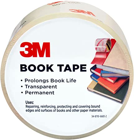 Scotch Book Tape, 2.83 in. x 15 yd., 1 Roll/Pack