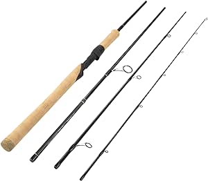 KastKing Valiant Eagle Passage Travel Fishing Rods, 4 & 6 Pc Pack Rods, Spinning, Casting and Fly Models, IM6 Graphite Blank, Ti Oxide LTS Ring Guides, Beautiful Cork Handles & Travel Tube