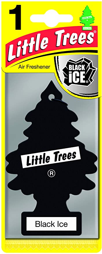 Little Trees Hanging Car and Home Air Freshener, Black Ice, 1