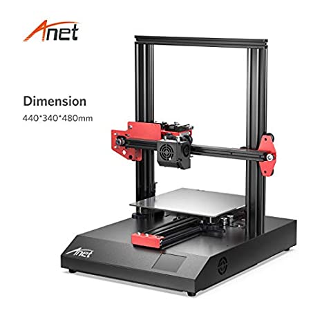 Anet 3D Printer with High Precision, Stable& Durable Aluminum Frame,Optimized Build Platform, Wide Compatible with PLA, ABS, Hips, Wood, etc.