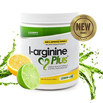 L-Arginine Plus Lemon Lime - L-arginine Formula for Blood Pressure, Cholesterol and More Energy. The #1 Heart Health Supplement (13.4oz.)