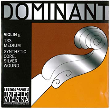 Thomastik-Infeld 1334/4 Dominant Nylon Core Violin G-String, Silver Wound, Medium Gauge, 4/4 Scale