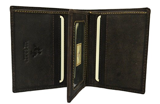 Visconti 710 Distressed Leather ID Wallet Bifold Card Case Holder