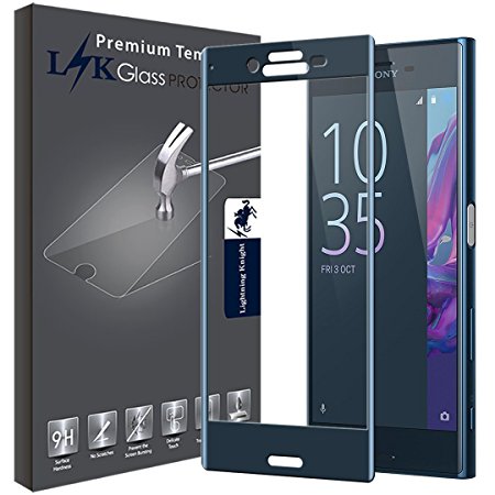 Sony Xperia XZ / Xperia XZs Screen Protector [Full Coverage], LK Tempered Glass [Lifetime Replacements Warranty] Screen Protector for Sony Xperia XZ / Xperia XZs - Blue