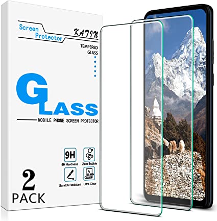 [2-Pack] KATIN For Samsung Galaxy A11, M11 Tempered Glass Screen Protector No-Bubble, 9H Hardness, Easy to Install