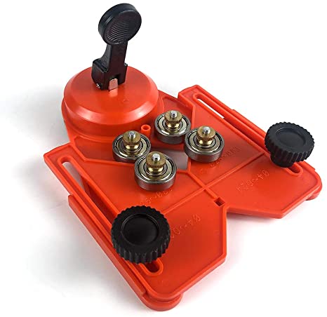 QWORK Hole Saw Locator Drill Bit Guide Openings Locators Jig Fixture Adjustable Vacuum Sucker Base Range 1/6" - 3 1/4"