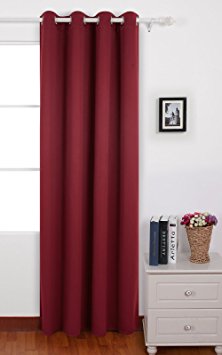 Deconovo Home Thermal Insulated Blackout Curtain 52x63 Inch Red