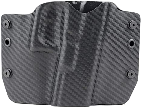 Black Carbon Fiber Kydex OWB Holsters More Than 200 Different Handguns. Left & Right Versions Plus Speed Clips Available.
