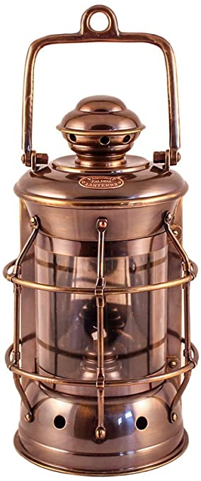Nautical Lamps - Antique Brass Masthead Lantern - 10.5" - Oil Lanterns