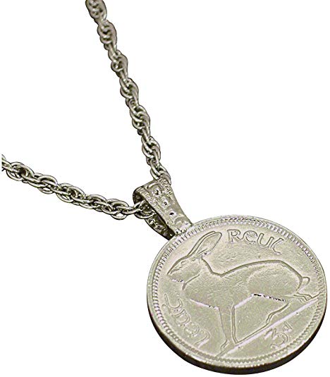 American Coin Treasures Lucky Rabbit Coin Pendant Necklace