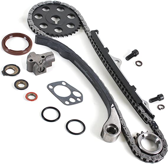 NEW TK10090 (Single Row, 102 Links) Timing Chain Kit Compatible with 1990-97 Nissan D21 Pickup 2.4L SOHC KA24E