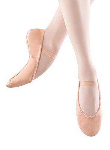 Bloch Dance Girl's Dansoft Full Sole Leather Ballet Slipper/Shoe, Pink, 1.5 Wide Little Kid