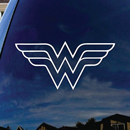 W Superhero Woman Symbol Car Truck Vinyl Decal 6" Wide