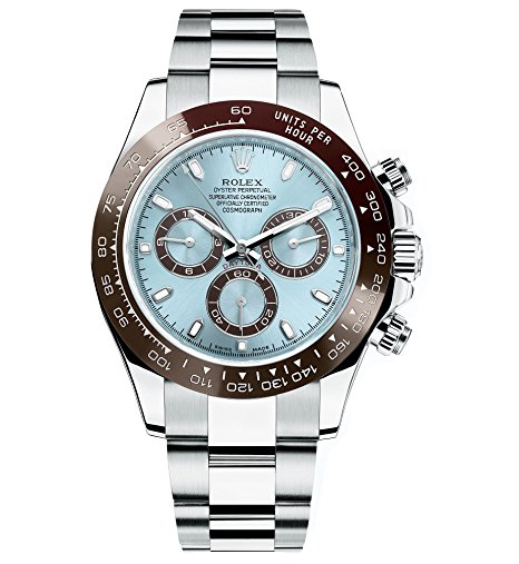 Rolex Cosmograph Daytona Ice Blue Dial Platinum Mens Watch 116506