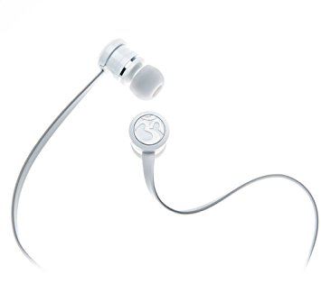 OM Audio INEARPEACE In-ear Headphone with Mic and Remote for Apple, White