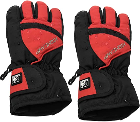 Highcamp Kids Boy Girl Waterproof Ski Snow Gloves Cold Weather Warm Winter Gloves