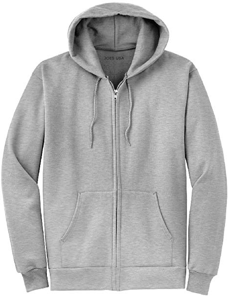 Joe's USA Full Zipper Hoodies - Hooded Sweatshirts in 28 Colors. Sizes S-5XL