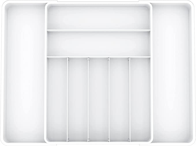 SimpleHouseware Expandable Kitchen Drawer Flatware Organizer