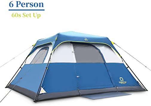 OT QOMOTOP Waterproof Camping Tent, 6/10 Person 60-Second Set Up Tent, Instant Cabin Tent, Suit for Camping and Scout Travels