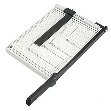 Paper Cutter Guillotine Style 12" Cut Length X 10" Inch Metal Base Trimmer